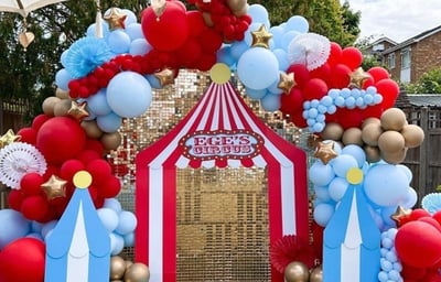 Circus balloon backdrop