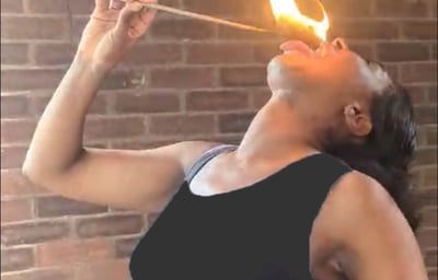 Fire eating