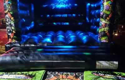 Disco bouncy castle hire