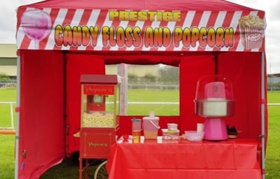 candy floss and popcorn machine stall hire