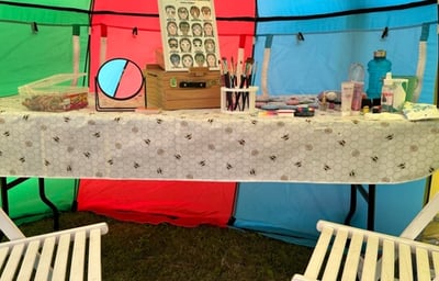 face painting set up