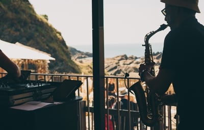 Saxophonist Tunnels Beaches Ilfracombe
