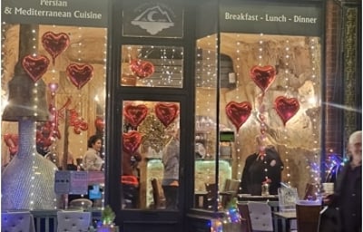 Outside on Valentine’s Day