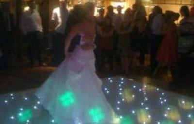 white Starlit LED dance floor