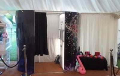 Blue-purple Champagne themed Photo Booth 1
