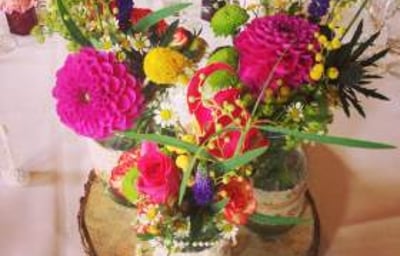 Jam Jar Flower Centrepiece