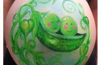 Pre Natal Bump art...Twins