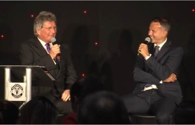 Hosting Q&A with Ryan Giggs, OBE at Old Trafford, Manchester.