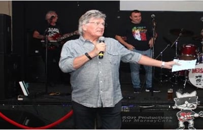 Hosting MerseyCats' Charity event, The Cavern Club, Liverpool.
