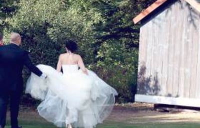 A Quiet Moment for the Bride and Groom