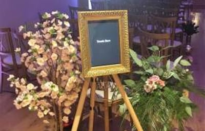 Unique Mini Magic Mirror set up for wedding