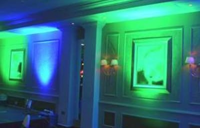 Mood lighting used on walls