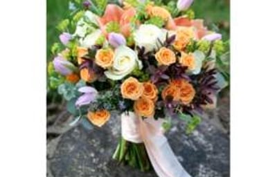Wedding Bouquet With Peach Amaryllis