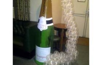 Champagne Bottle and Balloon Display Slough