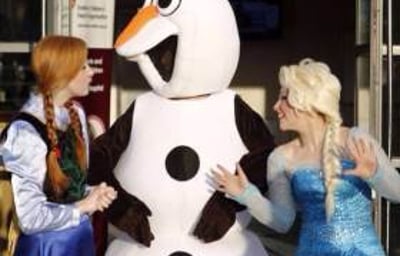 Elsa, Anna and Olaf