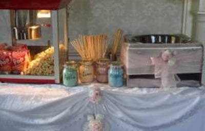 Popcorn and Candyfloss supplied for a wedding at the Waterton Park Hotel