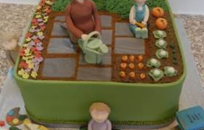 Garden Themed Celebration Cake