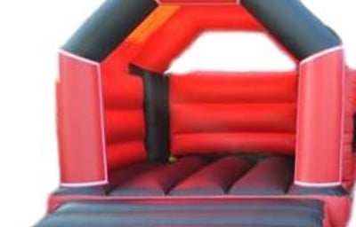 Plain Red & Black Bouncy Castle Hire - Red & Black 11ft x 15ft Bouncy Castle