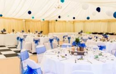 Wedding marquee interior