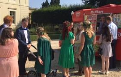 Treats UK - Mr Whippy Ice-Cream van services attending a wedding