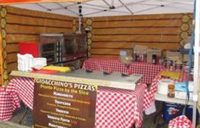 Pizzas' marquee set-up