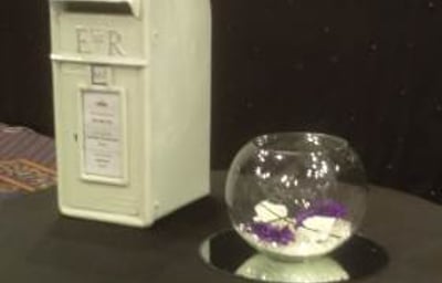 Postbox Hire with Centerpiece Side