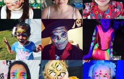 Curly Cloud face painting 