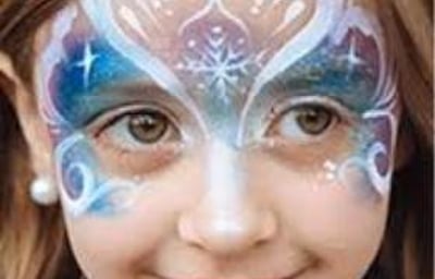 Face paint Frozen pink blue