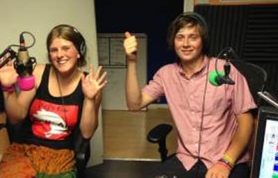 james and erin at radio