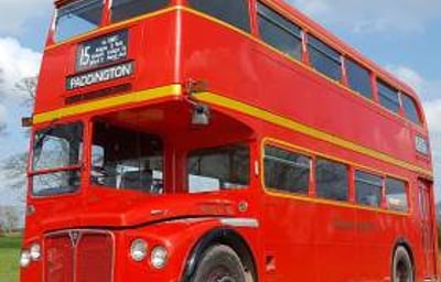 vintage routemaster bus in attingham park shropshire