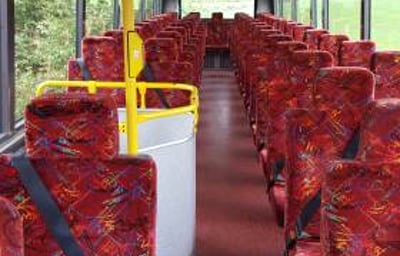 upstairs interior of our 100 seater bus/coach L305