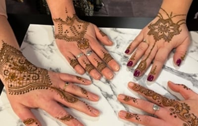 Bride to be with her brides maids