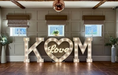 Bespoke wedding letter hire at The Manor House Hotel in West Auckland. 