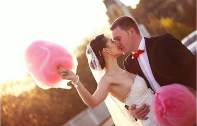 candy floss wedding