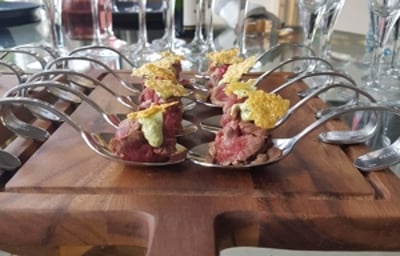 carpaccio of beef, paemesan and watercress winchester