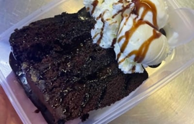 Triple chocolate fudge cake