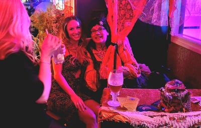 Christmas party with booth