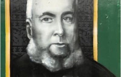 John Aynsley portrait for a Mural project in Longton Stoke on Trent