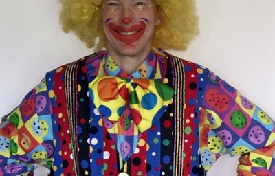 Cookie the Clown with makeup