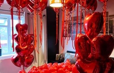 Red heart Helium Balloon Decorations