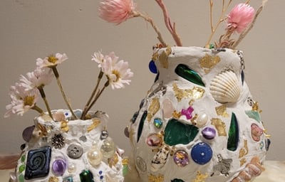 Handmade vases for table centrepieces