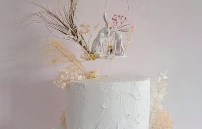 Hares In Love - Cake topper decoration