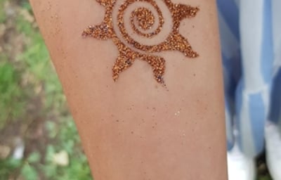 Sun Glitter tattoo