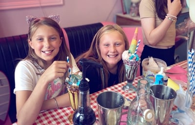 Children's milkshake and ice cream making workshop parties