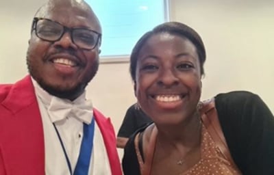 With a wedding photographer