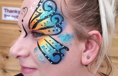 Butterfly facepainting