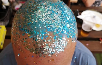 Festival glitter head