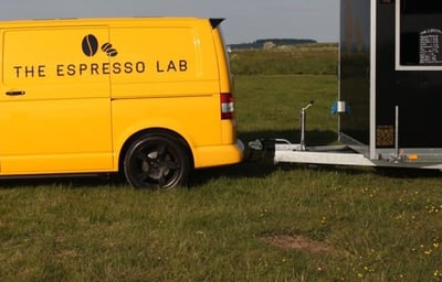 The Espresso Lab van&trailer side view