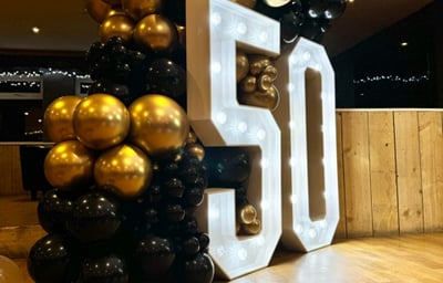 Black and Gold 50th Birthday