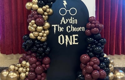 Harry Potter Backdrop & Balloon Arch 